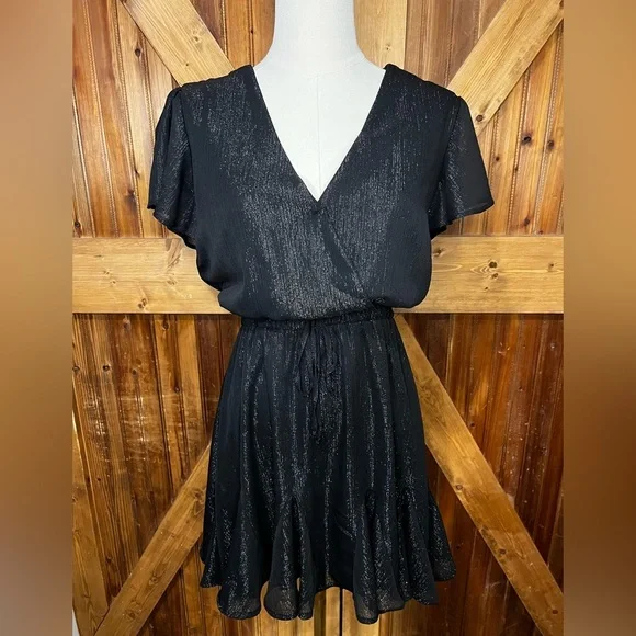 Francesca’s Collections Mi Ami Tate Metallic Godet Dress Size XS - Picture 3 of 7